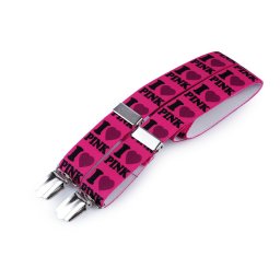 Dětské šle smajlík, postavičky, zvířátka, auta, barva 21 pink