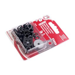 Průchodky s podložkou vnitřní Ø5,5 mm / vnější Ø10 mm, barva 4 nikl černý