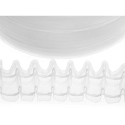 Záclonovka šíře 50 mm tužkové řasení, barva transparent