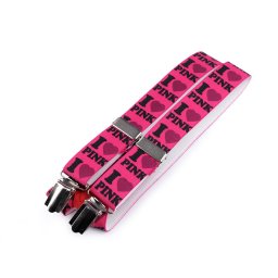 Dětské šle srdce, fotbal, auto, hvězda, formule, smajlík, motýl, barva 34 pink