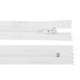 Spirálový zip No 3 délka 40 cm autolock, barva 101 bílá