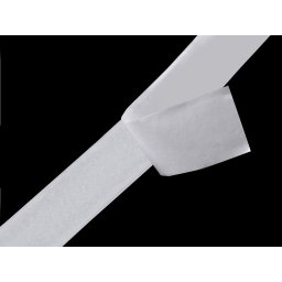 Suchý zip plyš samolepicí šíře 20 mm, barva 1 bílá