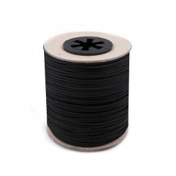 Šňůra technická žaluziová / k navlékání korálků Ø1,4 mm, barva 3 černá