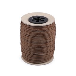 Šňůra technická žaluziová / k navlékání korálků Ø1,4 mm, barva 15 hnědá kávová