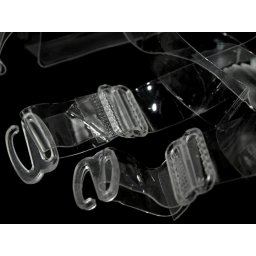 Ramínka silikonová šíře 15 mm s plastovým zapínáním, barva 15 mm transparent
