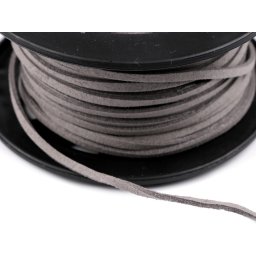 Řemínek imitace kůže šíře 3 mm, barva 6 šedá