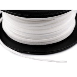 Řemínek imitace kůže šíře 3 mm, barva 10 bílá
