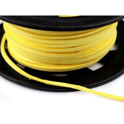 Řemínek imitace kůže šíře 3 mm, barva 20 žlutá
