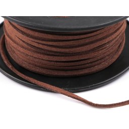 Řemínek imitace kůže šíře 3 mm, barva 21 hnědá