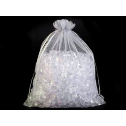 Dárkový pytlík 21x29 cm organza, barva 2 stříbrná