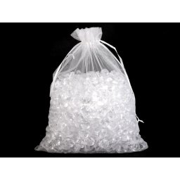 Dárkový pytlík 21x29 cm organza, barva 7 bílá
