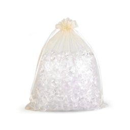 Dárkový pytlík 21x29 cm organza, barva 8 krémová světlá