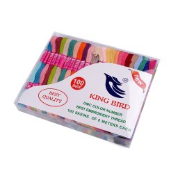 Příze vyšívací typ mouline Grus sada 100 ks/8 m, barva 1 King Bird mix