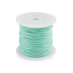 Šňůra bavlněná Ø1 mm voskovaná, barva 49 mint