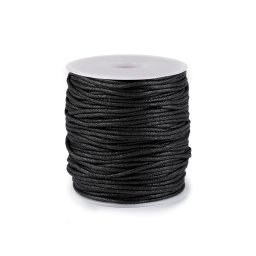 Šňůra bavlněná Ø2 mm voskovaná, barva 3 černá