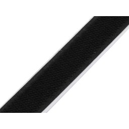 Suchý zip háček samolepicí šíře 20 mm, barva černá