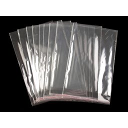 PP sáček s lepicí klopou 20x29 cm, barva transparent