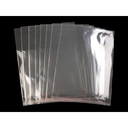 PP sáček s lepicí klopou 30x38 cm, barva transparent