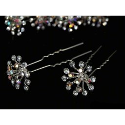 Štrasová vlásenka květ Ø20 mm, barva crystal AB