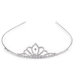 Štrasová čelenka / korunka do vlasů, barva 1 crystal