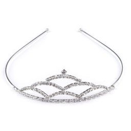 Štrasová čelenka / korunka do vlasů, barva 2 crystal