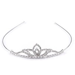 Štrasová čelenka / korunka do vlasů, barva 3 crystal