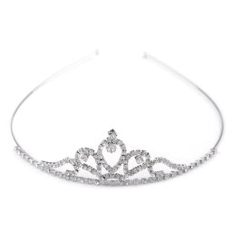 Štrasová čelenka / korunka do vlasů, barva 5 crystal