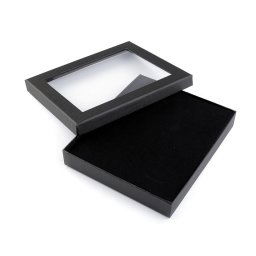 Krabička s průhledem polstrovaná 16x19 cm, barva 1 černá