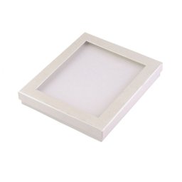 Krabička s průhledem polstrovaná 16x19 cm, barva 3 ecru