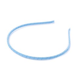 Saténová čelenka do vlasů, barva 32 modrá nebeská