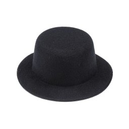 Mini klobouček / fascinátor k dozdobení Ø13,5 cm, barva 1 černá