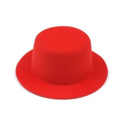 Mini klobouček / fascinátor k dozdobení Ø13,5 cm, barva 2 červená