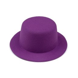 Mini klobouček / fascinátor k dozdobení Ø13,5 cm, barva 4 fialová purpura
