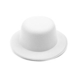 Mini klobouček / fascinátor k dozdobení Ø13,5 cm, barva 8 bílá mléčná