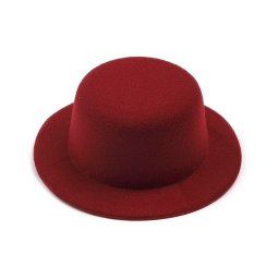 Mini klobouček / fascinátor k dozdobení Ø13,5 cm, barva 10 bordó sv.