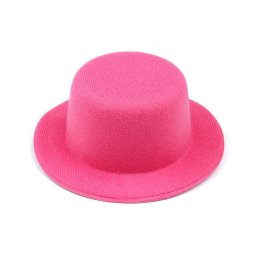 Mini klobouček / fascinátor k dozdobení Ø13,5 cm, barva 14 růžová