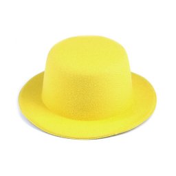 Mini klobouček / fascinátor k dozdobení Ø13,5 cm, barva 15 žlutá