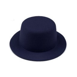 Mini klobouček / fascinátor k dozdobení Ø13,5 cm, barva 16 modrá temná