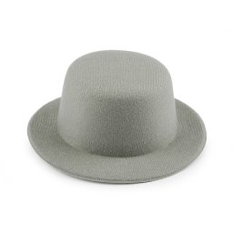 Mini klobouček / fascinátor k dozdobení Ø13,5 cm, barva 20 šedá sv.