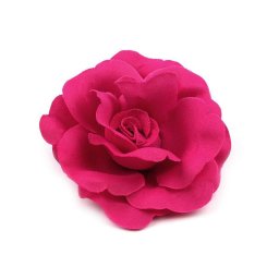 Brož / ozdoba růže Ø6 cm, barva 4 fuchsiová tm.