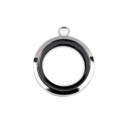 Medailonek rozevírací na magnet Ø30 mm, barva 1 platina
