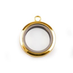 Medailonek rozevírací na magnet Ø30 mm, barva 3 zlatá