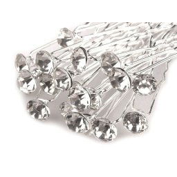 Štrasová vlásenka s kamínkem Ø7,2 mm, barva 1 crystal