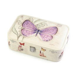 Šperkovnice motýl 7x14x22 cm, barva 2 fialová lila