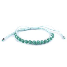 Náramek shamballa s broušenými korálky, barva 9 tyrkys