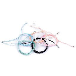 Náramek shamballa s broušenými korálky, barva mix variant