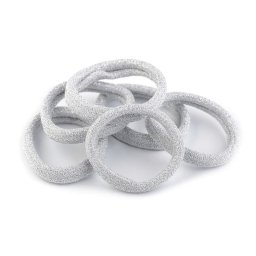 Gumičky do vlasů, barva 1 stříbrná lurex