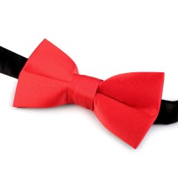 Dětský saténový motýlek, barva 1 červená černá