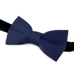 Dětský saténový motýlek, barva 7 modrá tmavá