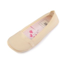 Dámské / dívčí ponožky do tenisek / balerín se silikonem a protiskluzem, barva 1 ecru